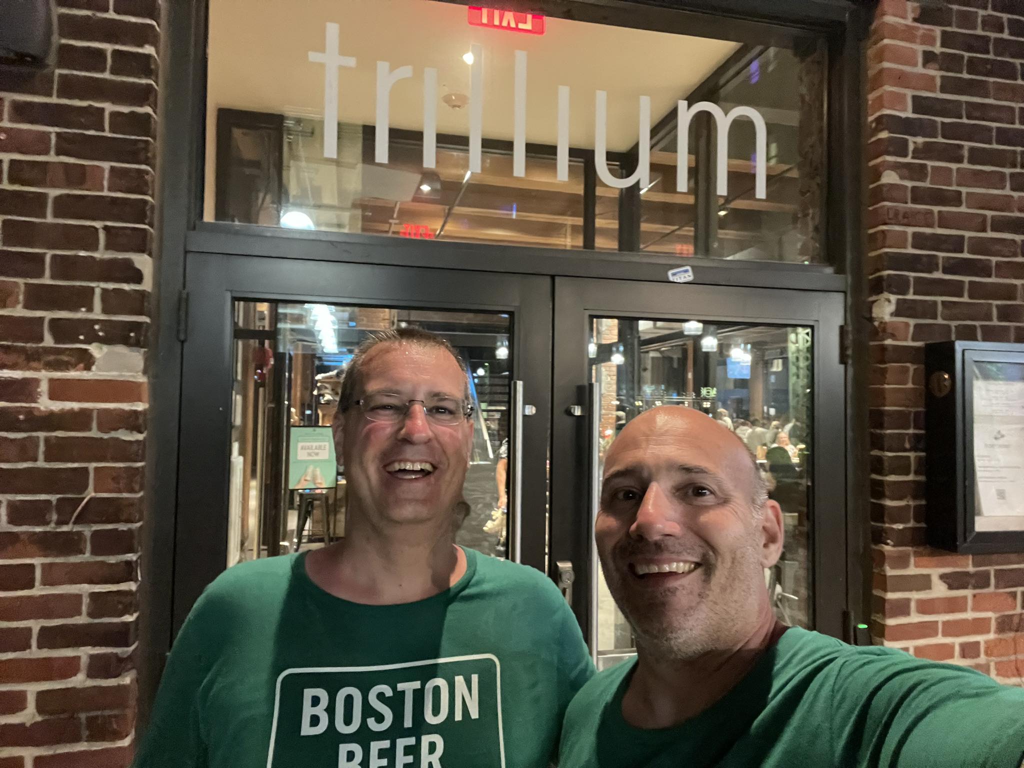 Sean and Billy at the first Trillium finish
